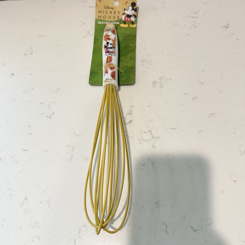 Disney Mickey Mouse Fall Autumn Leaves Silicon Whisk Home Kitchen 12"